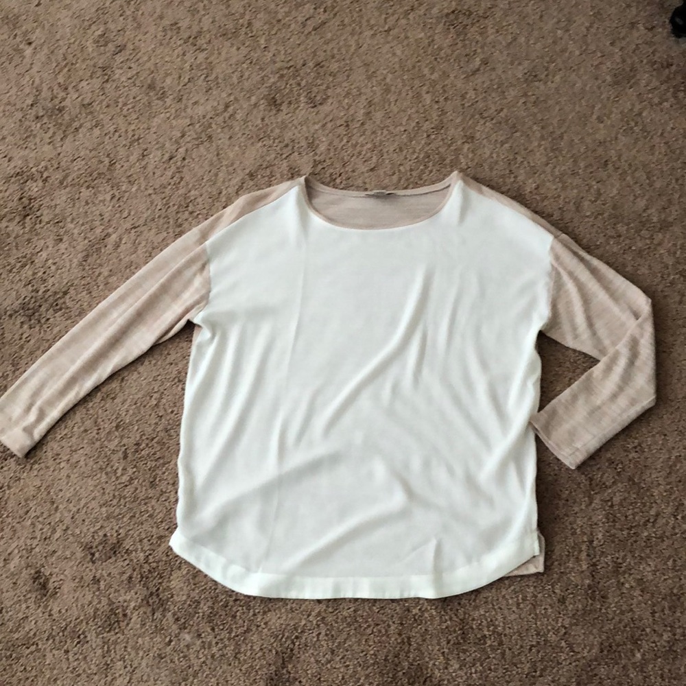 Sheer 3/4 sleeve blouse